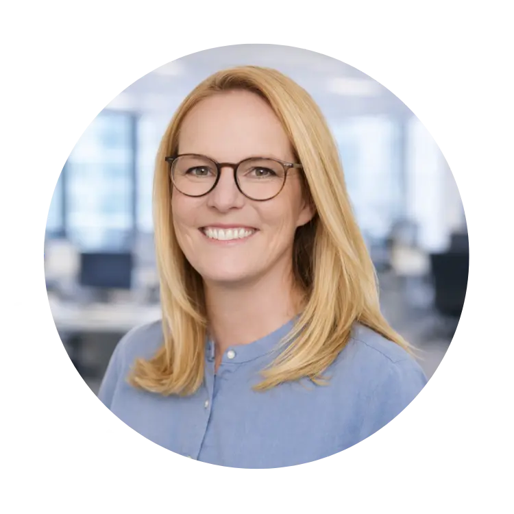 Rundes Portraitfoto von Inge Wawrina, Shareholder & Office Management bei DIAWA