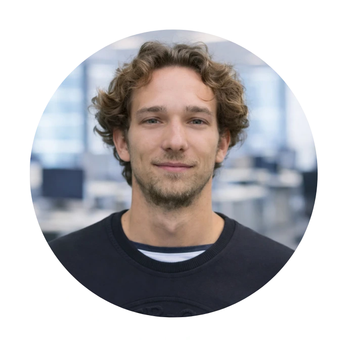 Rundes Portraitfoto von Matthias Fischer, Softwareentwickler bei DIAWA